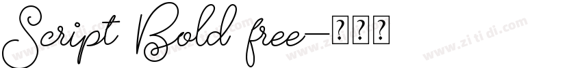 Script Bold free字体转换
